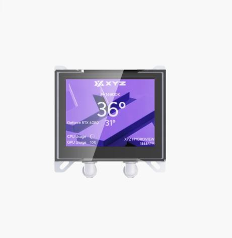 Enfriamiento liquido XYZ HydroView 240mm BLANCO - XYZ-ventiladores 2500rpm,  Pantalla LCD 3.5",  ventiladores PWM Vortex PRO - X-WC-HYDROVIEW-240W/XYZ-SA-856