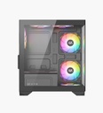 Case XYZ TITANIUM VIEW LITE, 6 x 120mm A-RGB fans, Controlador PWM, Micro-ATX and Mini-ITX -X-CS-TITANIUMVIEWLT-B/XYZ-SA-943
