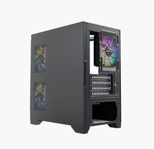 Case XYZ TITANIUM VIEW LITE, 6 x 120mm A-RGB fans, Controlador PWM, Micro-ATX and Mini-ITX -X-CS-TITANIUMVIEWLT-B/XYZ-SA-943