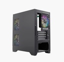 Case XYZ TITANIUM VIEW LITE, 6 x 120mm A-RGB fans, Controlador PWM, Micro-ATX and Mini-ITX -X-CS-TITANIUMVIEWLT-B/XYZ-SA-943