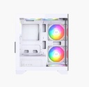 Case XYZ TITANIUM VIEW LITE BLANCO, 6 x 120mm A-RGB fans, Controlador PWM, Micro-ATX and Mini-ITX -X-CS-TITANIUMVIEWLT-W/XYZ-SA-945
