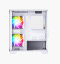 Case XYZ TITANIUM VIEW LITE BLANCO, 6 x 120mm A-RGB fans, Controlador PWM, Micro-ATX and Mini-ITX -X-CS-TITANIUMVIEWLT-W/XYZ-SA-945