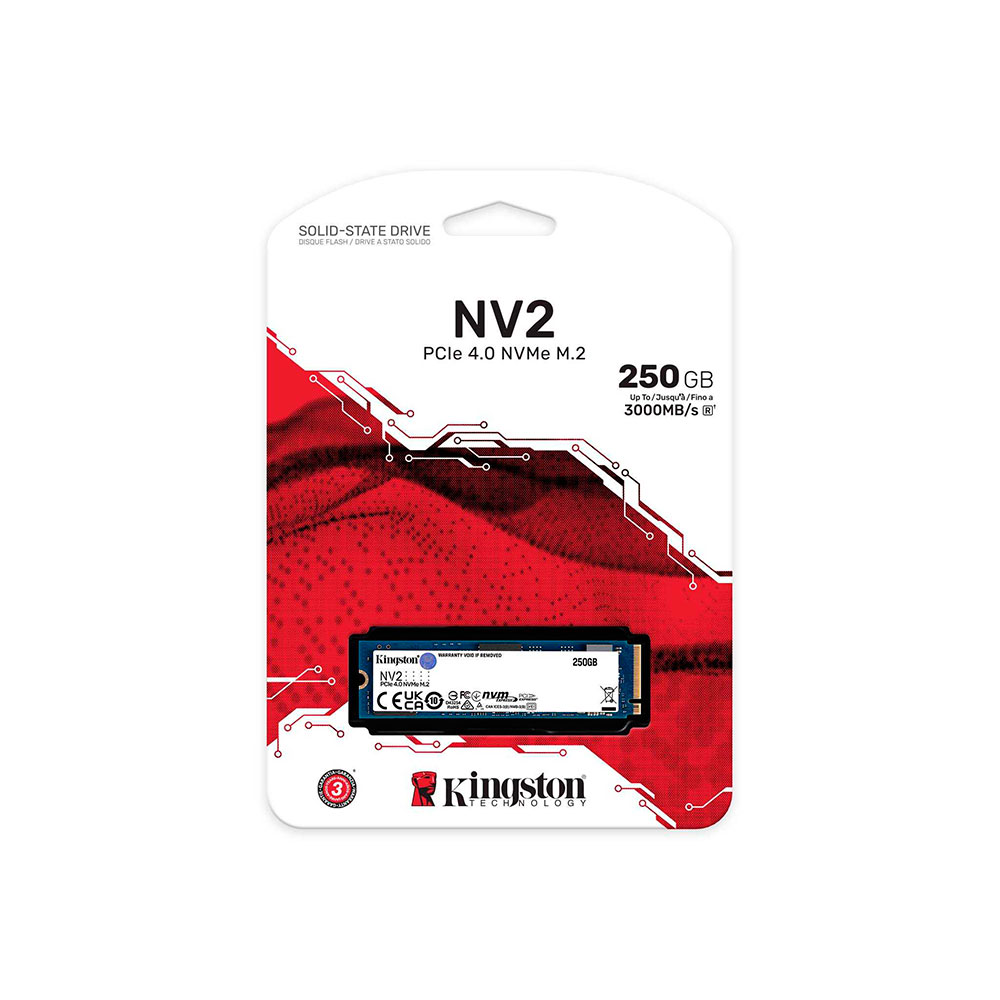 Kingston SSD NV2 250GB M.2 SSD NVMe PCIe Gen 4.0 SNV2S/250G