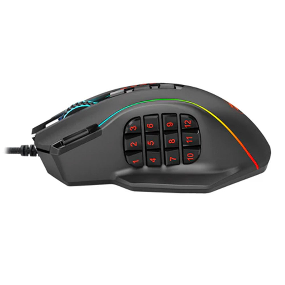 Mouse Redragon PERDICTION 4 RGB, M901-K-2, 12400Dpi 1000hz, 20 Botones, 19 programable + 5 profile, Ergo