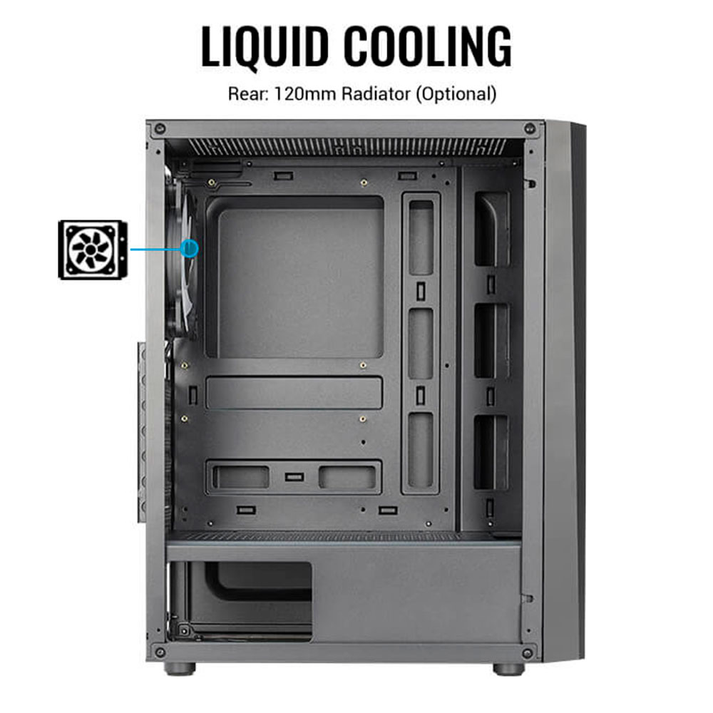 Case Aerocool Delta RGB, 1 Fan RGB + 3 Fan, ACCM-PV45043