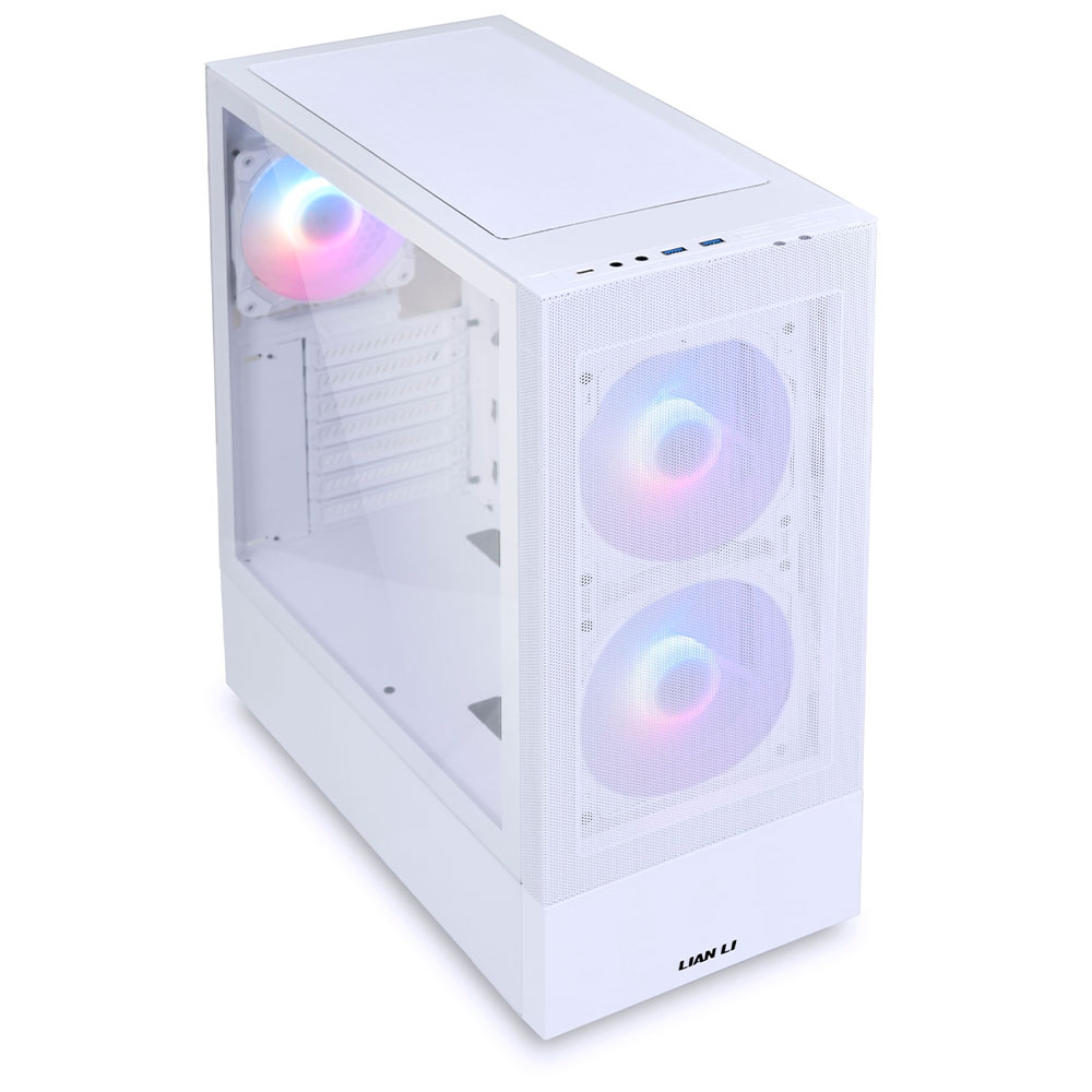 Case Lian Li Lancool 205 Mesh ATX, Tempred Glass, White - G99.OE764CW.00