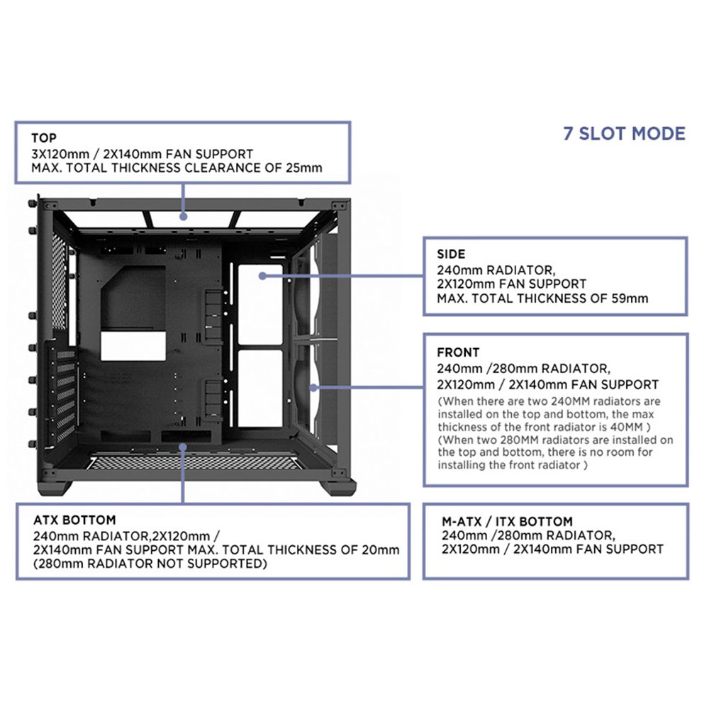 Case Lian Li O11 AIR MINI, ATX, M-ATX, Tempered Glass, White - G99.011AMW.00-011AIR