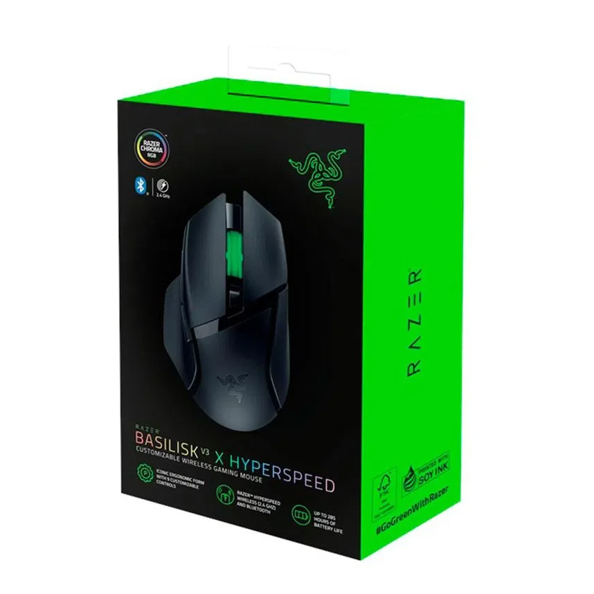 Mouse Razer Basilisk V3 X HyperSpeed Ergonomic Wireless, RZ01-04870100-R3U1