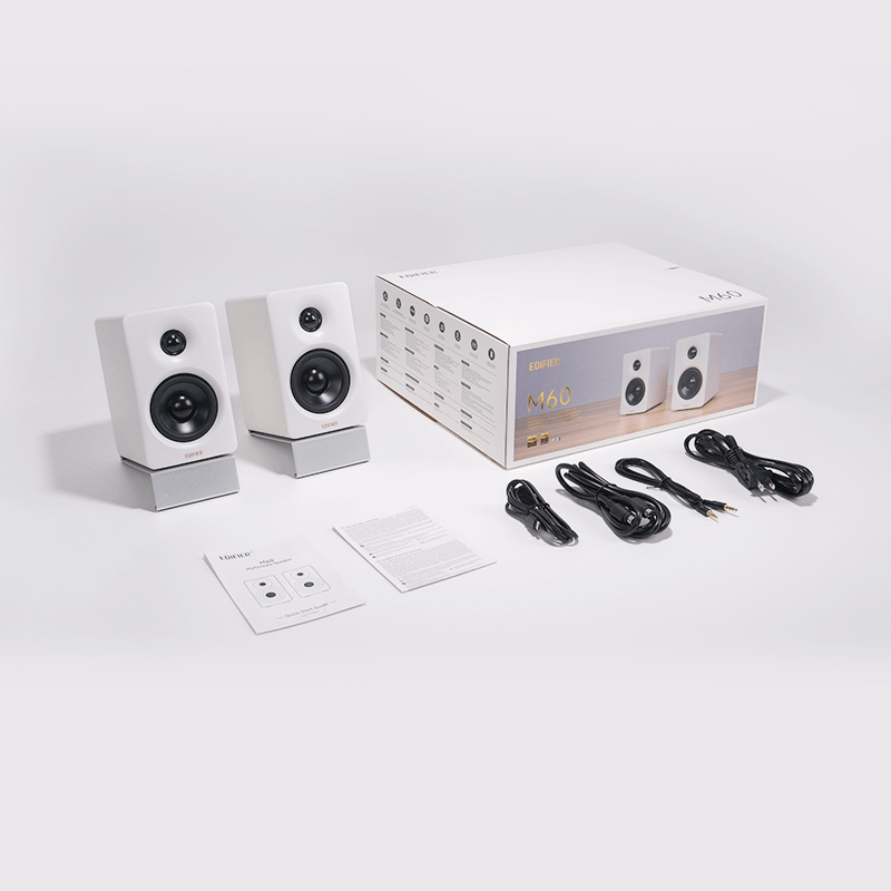 Parlate EDIFIER M60 color blanco comprar, 66w RMS, Bluetooth V5.3, USB-C, and AUX inputs. Hi-Res