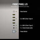 Case Corsair 6500X Series - Satin Gray Aluminium - Blanco - CC-9011285-WW