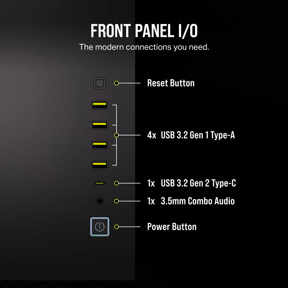 Case Corsair 6500X Series - Glass Panel - Negro - CC-9011257-WW