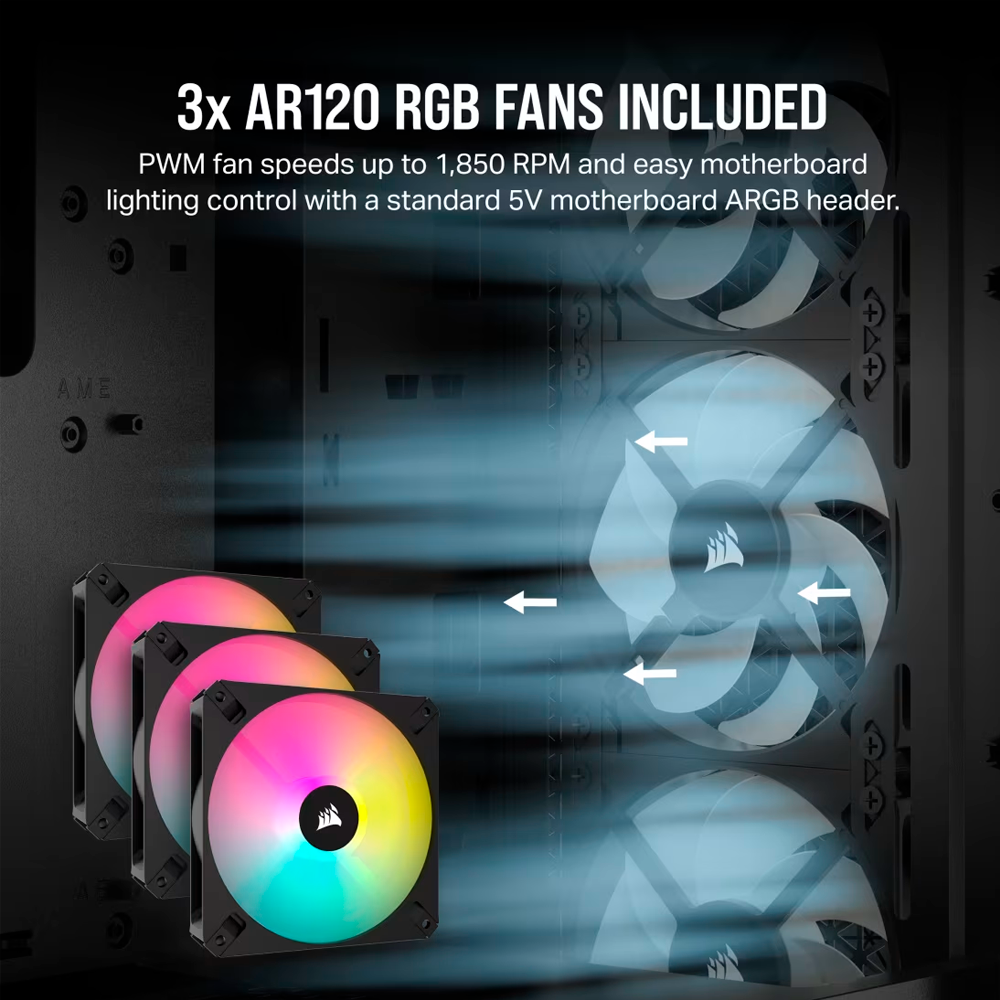 Case Corsair Airflow 3000D RGB - Negro - CC-9011255-WW