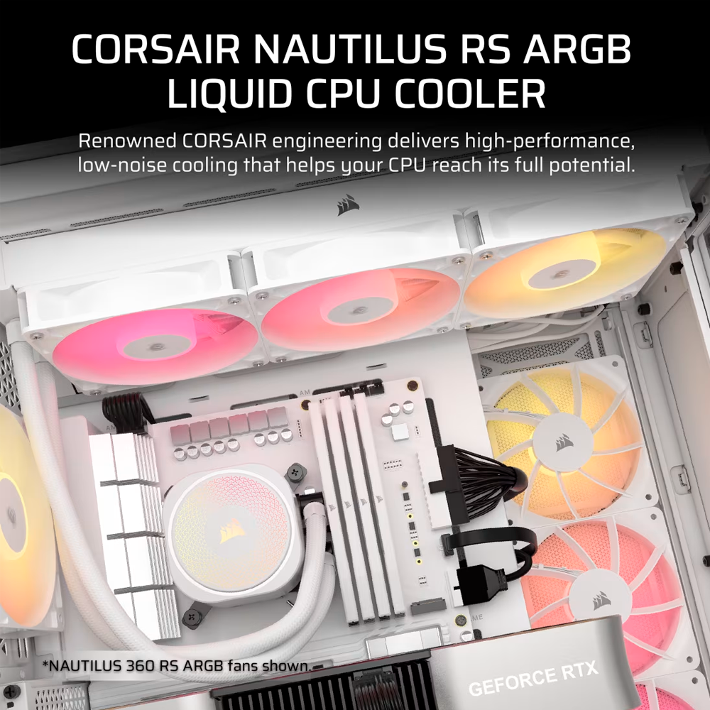 Enfriamiento Liquido Corsair Nautilus 240 RS - ARGB - Blanco - CW-9060094-WW