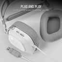 Headset Corsair HS80 RGB USB - Blanco - CA-9011238-NA