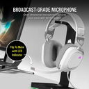 Headset Corsair HS80 RGB USB - Blanco - CA-9011238-NA