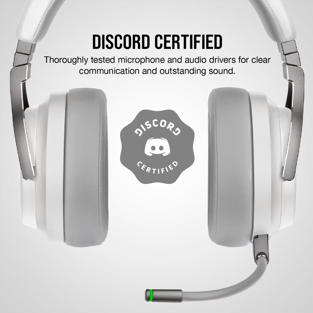 Headset Corsair Virtuoso RGB Wireless Blanco/Gris  CA-9011186-NA