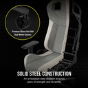 Silla Corsair T3 Rush Gris / Blanco - CF-9010058-WW-DS