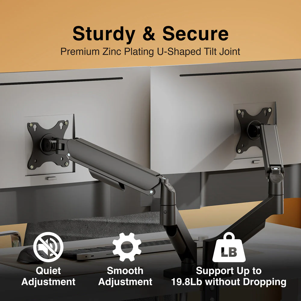 Soporte para monitor DUAL Argom, Hasta 32" Brazo articulado-  ARG-BR- 1615