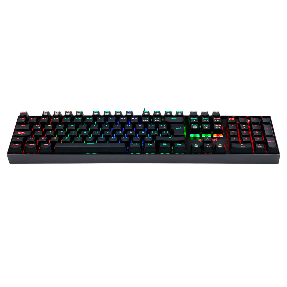 Teclado Mecanico Redragon MITRA Black, Switch Blue, K551RGB-1