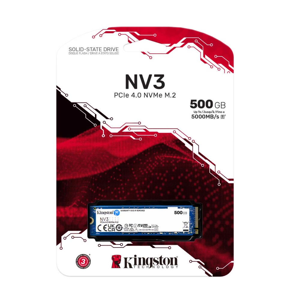 Disco Kingston 500G NV3 M.2 2280 PCIe 4.0 NVMe, SNV3S/500G