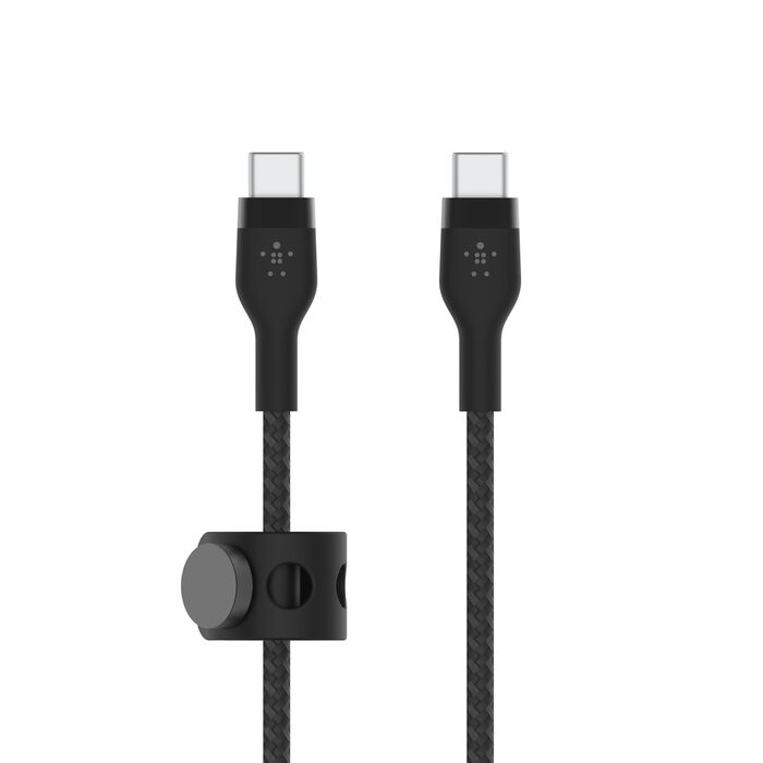 Cable Belkin Pro Flex USB-C a USB-C con correa 3M Negro, CAB011bt3MBK