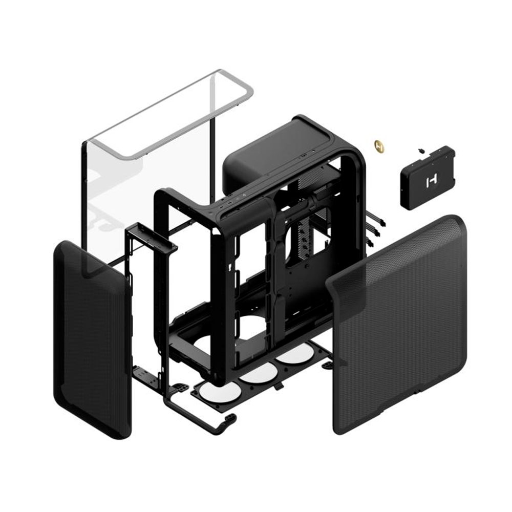 Case Hyte X50 Vidrio laminado Pitch Black - CS-HYTE- X50G-BB
