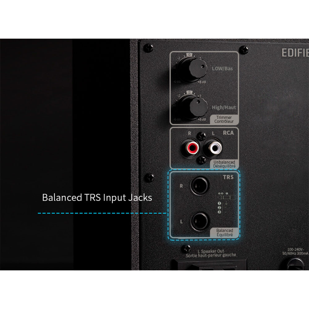 Parlante Edifier RCA y AUX Blanco MR4