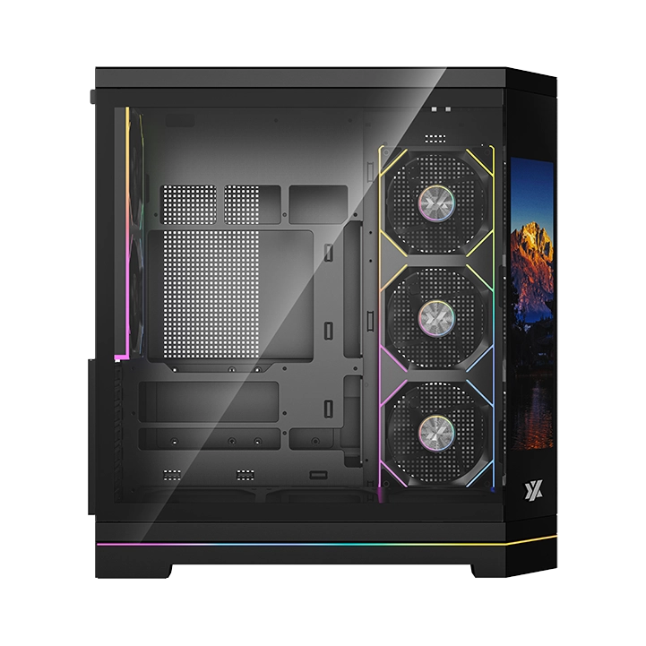 Case XYZ Neutron X Pro Negro – Mid Tower, Pantalla LCD, 4 Fans ARGB, Vidrio Templado- XYZ-SA-1018