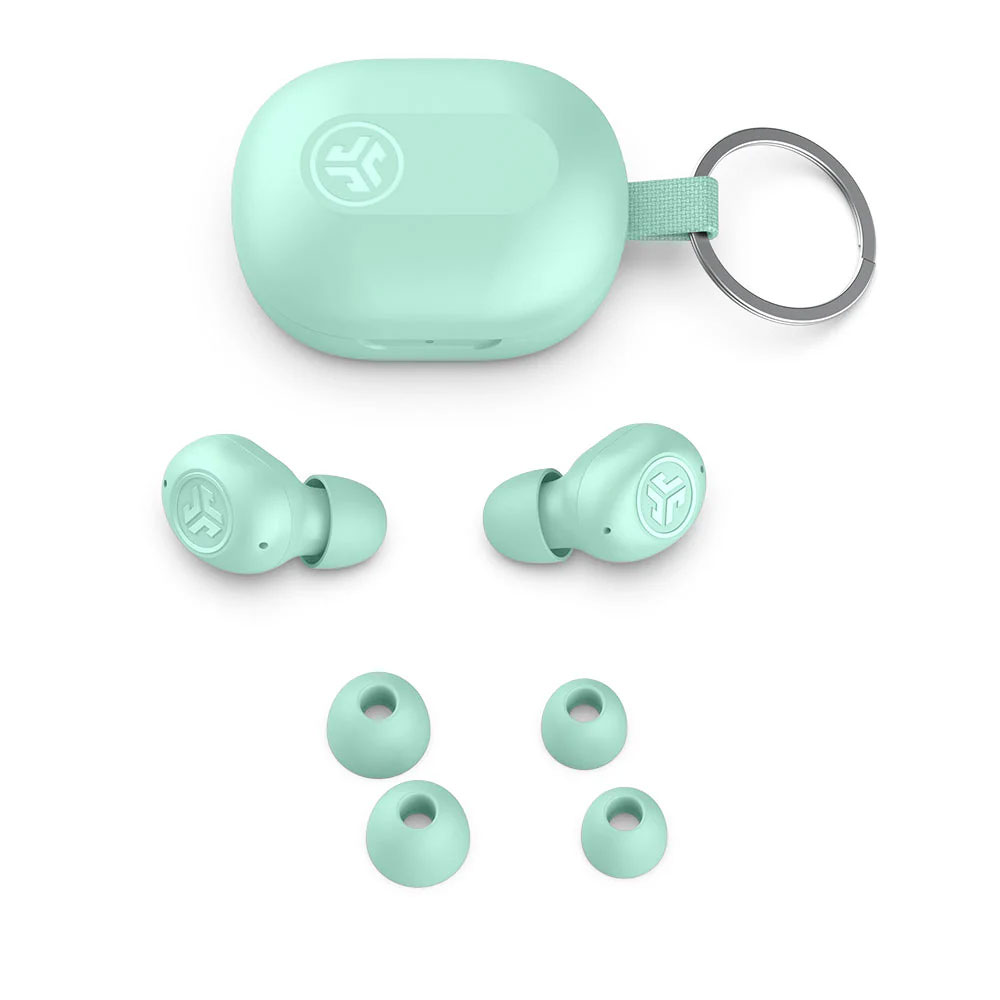 Audífonos JLAB, JBUSD MINI COLOR MENTA 20Hrs. total,  Bluetooth v5.3, 30% smaler, apple-android conexion 2 disposit.- EBJBMINIRMNT124