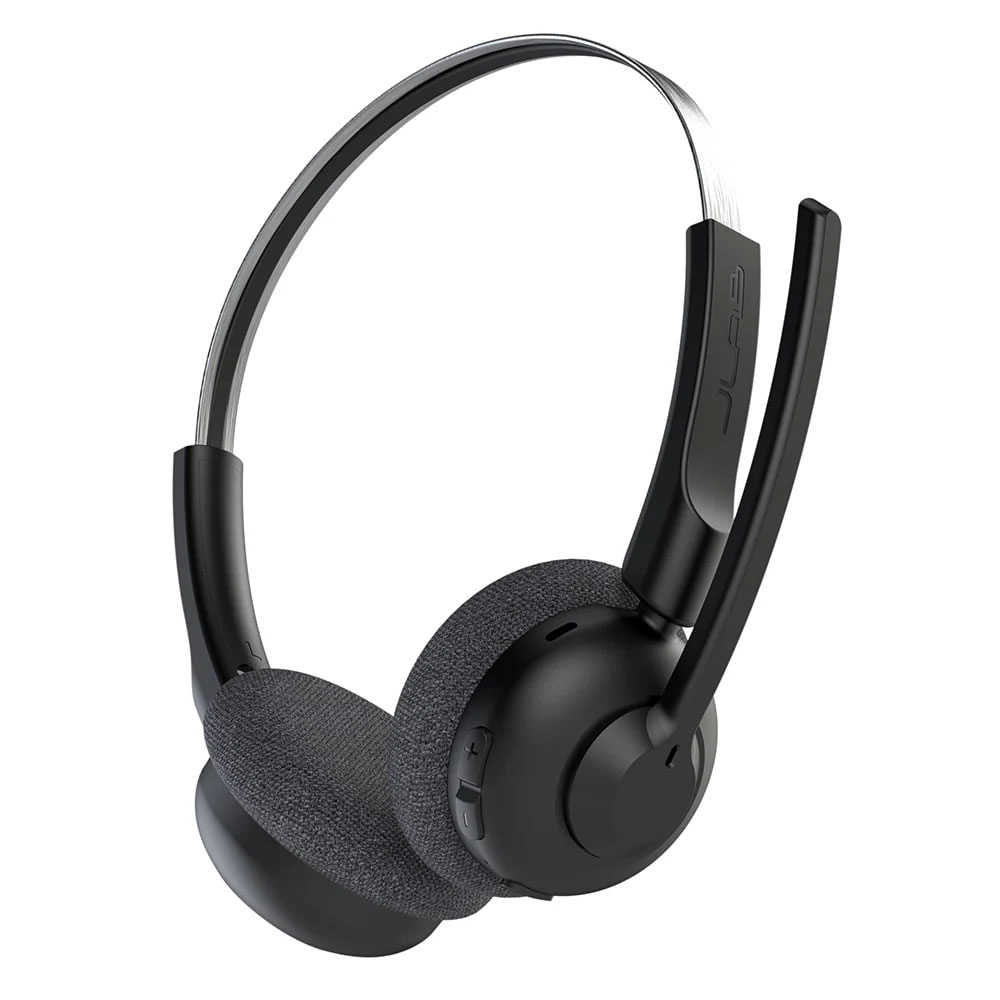 Headset JLAB, Bluetooth, Multipunto 2 dispositivos, 50Hrs., quick mute MIC, Go Work Pop On-Ear Headset PC+MAC+CEL -HBGWRKPOPRBLK4