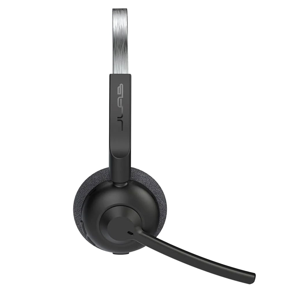 Headset JLAB, Bluetooth, Multipunto 2 dispositivos, 50Hrs., quick mute MIC, Go Work Pop On-Ear Headset PC+MAC+CEL -HBGWRKPOPRBLK4