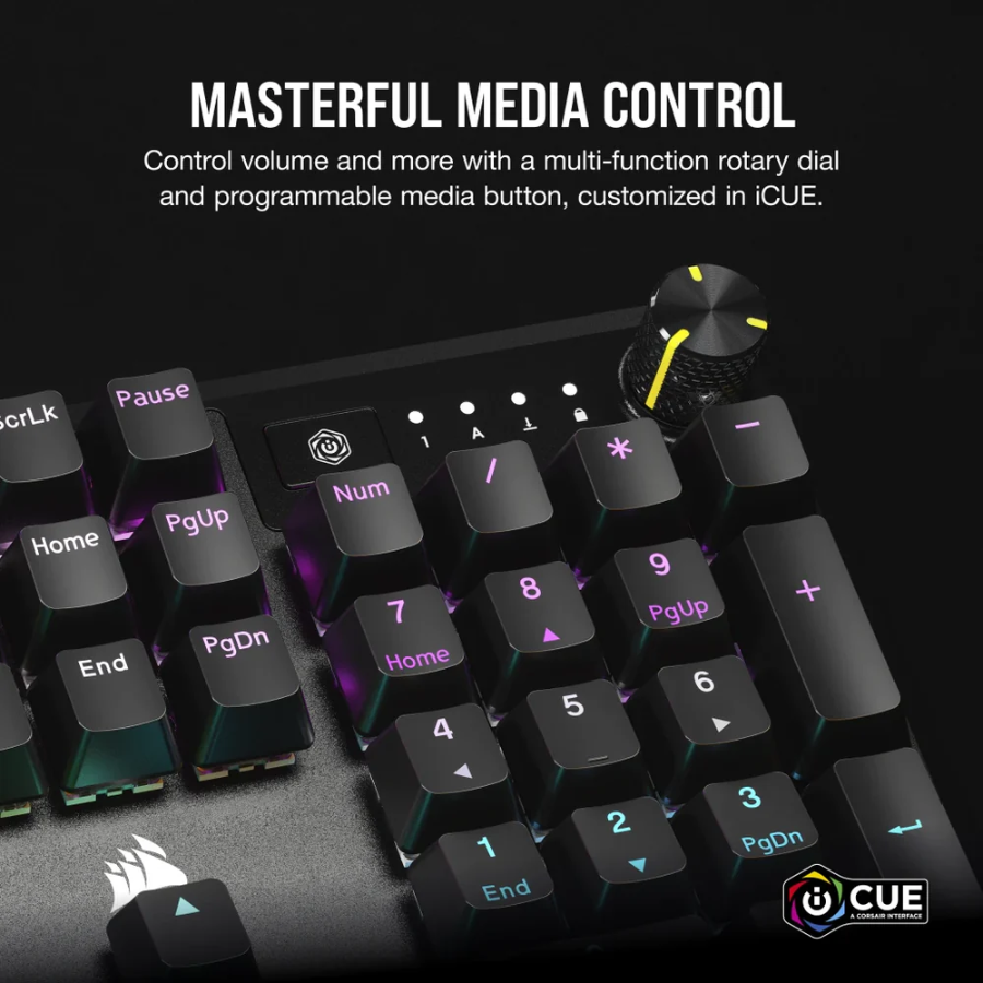 [19784]  Teclado Corsair K70 Core - Corsair MLX RED - Negro - Chapa de Aluminio, Xbox One, Xbox Series X|S, PlayStation 4,5CH-910971E-NA