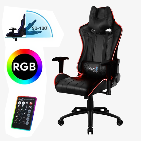 Silla Gamer Aerocool AC120 AIR RGB - Black