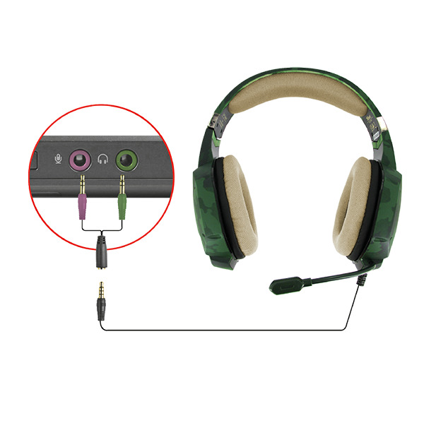 Trust Headset Gaming GXT 322C  Camuflaje Verde