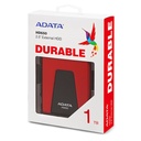 Disco Duro Externo ADATA 1TB HD650 3.1 USB Rojo AHD650-1TU31-CRD