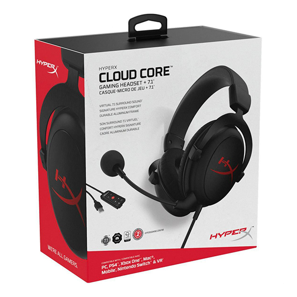 Headset Gaming HyperX Cloud Core 7.1 Black HX-HSCC-2-BK/WW