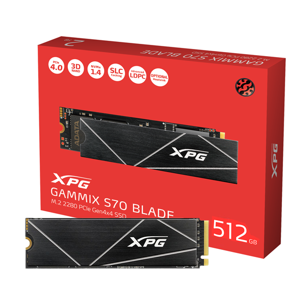 Unidad de estado solido M.2 XPG  GAMMIX 512GB S70 Blade for PS5 / PC  SSD AGAMMIXS70B-512G-CS