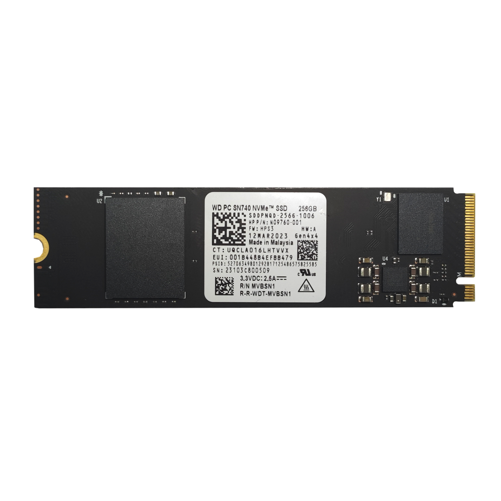 Unidad de estado solido M.2 WESTER DIGITAL 256GB NVMe SSD SN740 - OEM