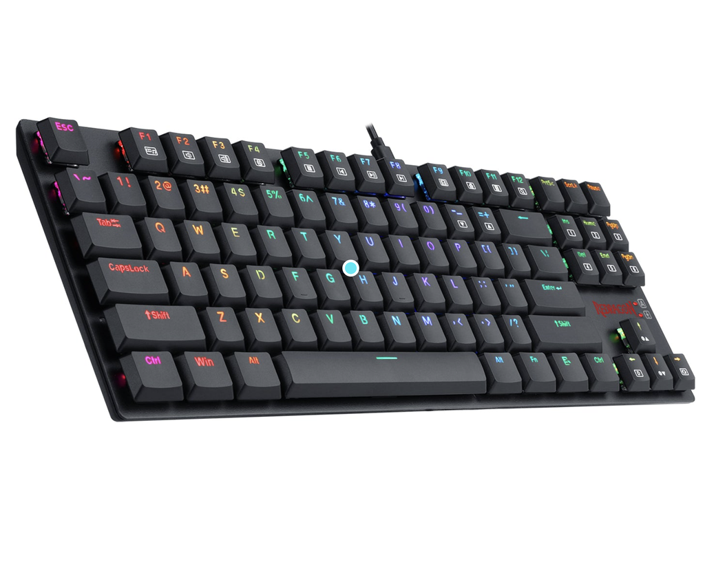 Teclado Mecánico Redragon APS tkl K607 LED RGB, switch azul (cable)