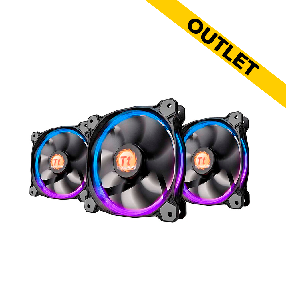 [OUTLET] Ventilador Thermaltake Riing 12 LED RGB Radiator Fan (3 Fan Pack)CL-F042-PL12SW-B