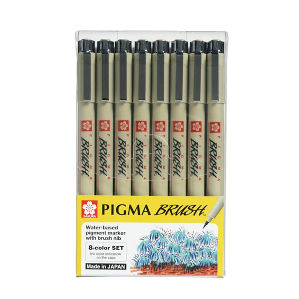 Set Marcadores Sakura Pigma Brush 8 Colores