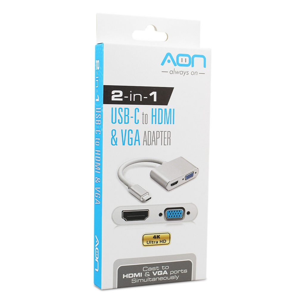 CABLE AON HDMI-VGA  AO-AD-1007 USBC  4K 810098150378