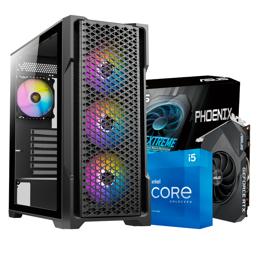 PC AXG I5 11TH, Intel i5 11600K, RTX 3050 8GB GDDR6, DDR4 16GB, M.2 500GB, 700W 80+ BRONCE