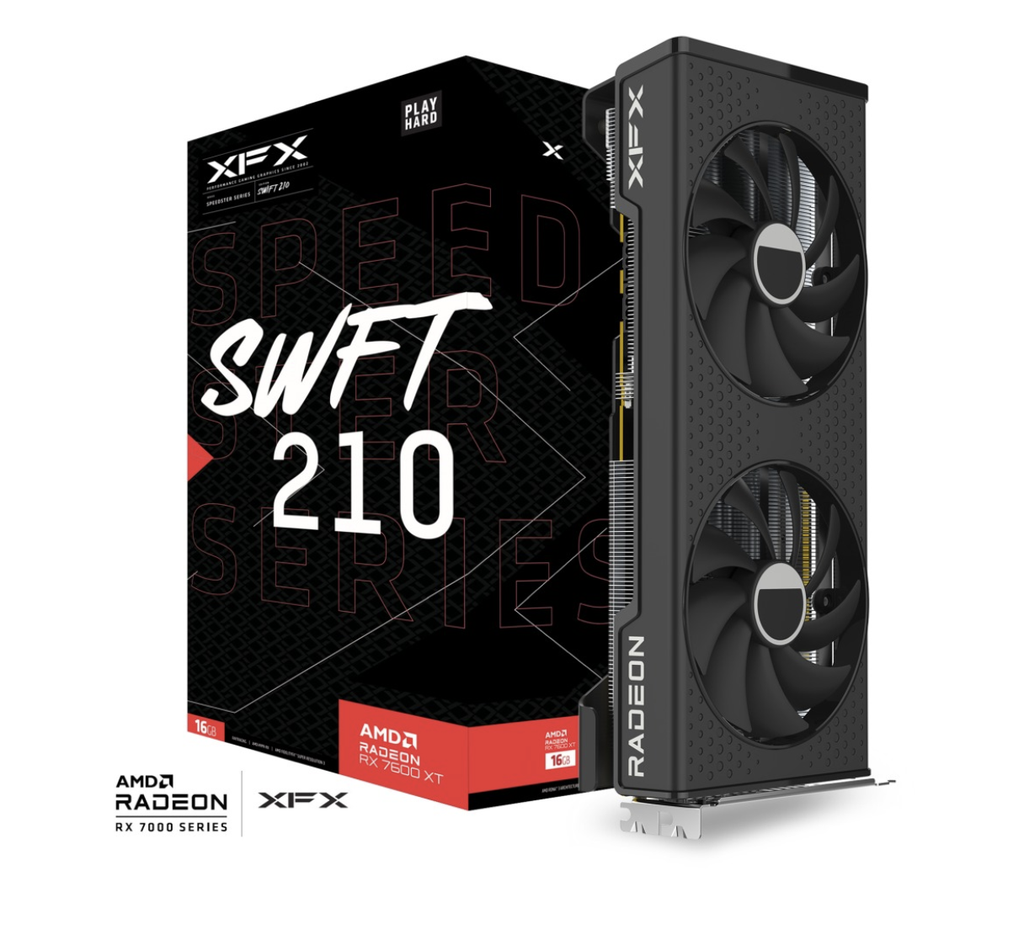 Tarjeta de video XFX Speedster SWFT 210 AMD Radeon RX 7600 XT 16GB GDDR6 - 76TSWFTFP