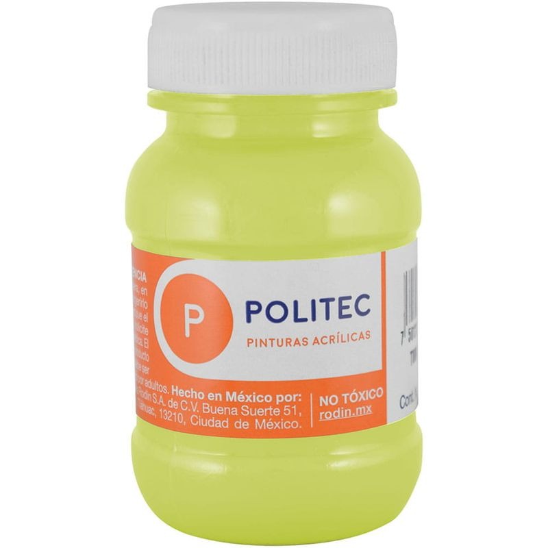 Bote Pintura Acrilaca L-3000 Limon Hanza 100ml #307 - Politec