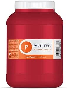 Bote Pintura Acrilaca L-3000 Rojo Toluidino 100ml #309 - Politec