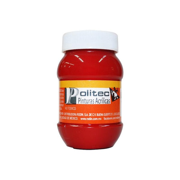 Bote Pintura Acrilaca L-3000 Carmin 100ml #319 - Politec