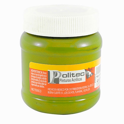 Bote Pintura Acrilaca L-3000 Verde Hoja 100ml #328 - Politec