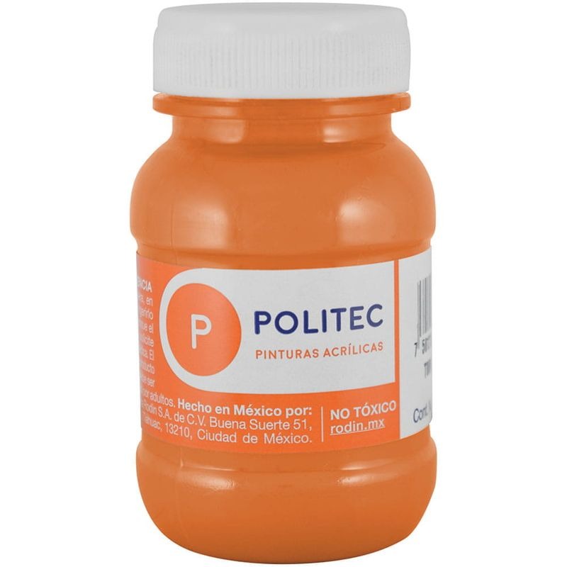 Bote Pintura Acrilaca L-3000 Naranja Claro 100ml #332 - Politec