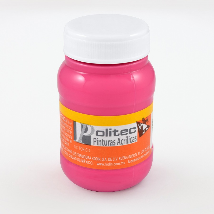 Bote Pintura Acrilaca L-3000 Rosa Mexicano 100ml #337 - Politec